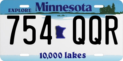 MN license plate 754QQR