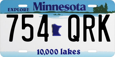 MN license plate 754QRK
