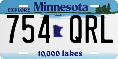 MN license plate 754QRL