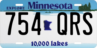 MN license plate 754QRS