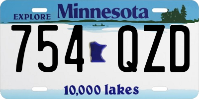 MN license plate 754QZD