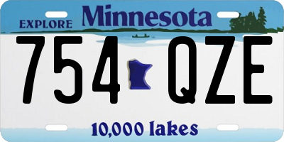 MN license plate 754QZE