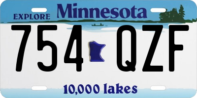 MN license plate 754QZF