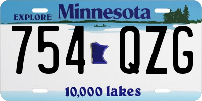 MN license plate 754QZG