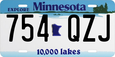 MN license plate 754QZJ