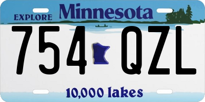 MN license plate 754QZL