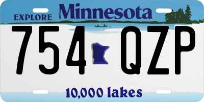 MN license plate 754QZP