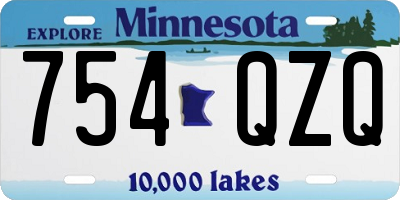MN license plate 754QZQ