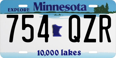 MN license plate 754QZR