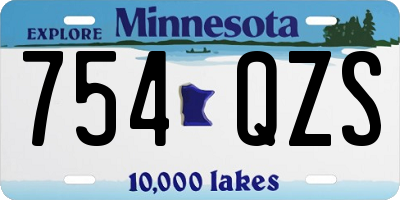 MN license plate 754QZS