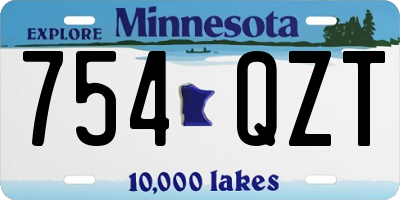 MN license plate 754QZT