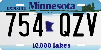 MN license plate 754QZV