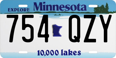 MN license plate 754QZY