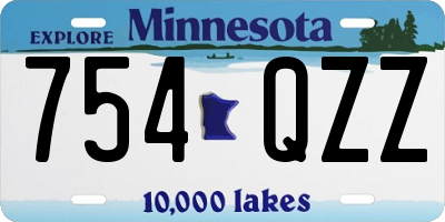 MN license plate 754QZZ