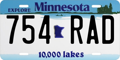 MN license plate 754RAD
