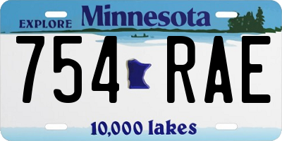 MN license plate 754RAE