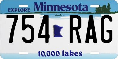 MN license plate 754RAG