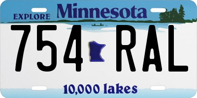 MN license plate 754RAL