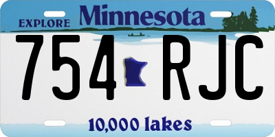 MN license plate 754RJC