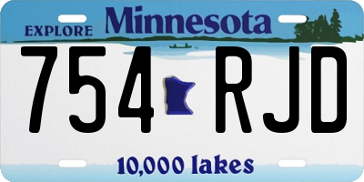MN license plate 754RJD
