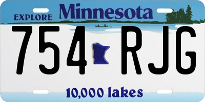 MN license plate 754RJG