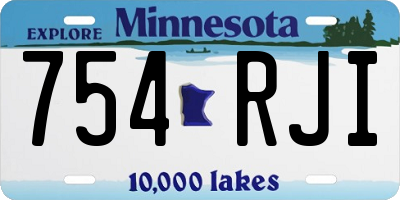 MN license plate 754RJI