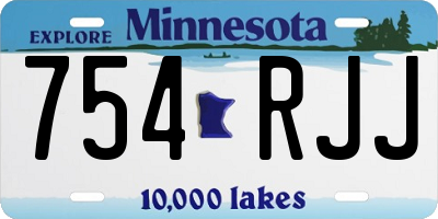 MN license plate 754RJJ