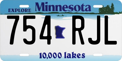 MN license plate 754RJL