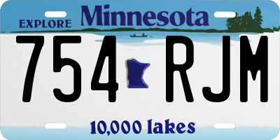 MN license plate 754RJM