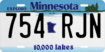 MN license plate 754RJN