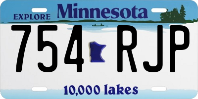 MN license plate 754RJP