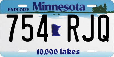 MN license plate 754RJQ