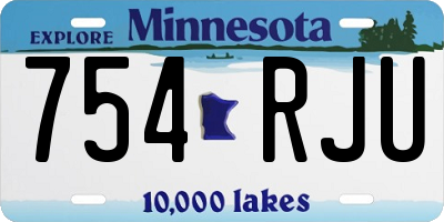 MN license plate 754RJU