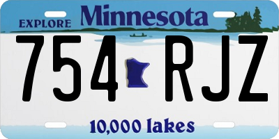 MN license plate 754RJZ