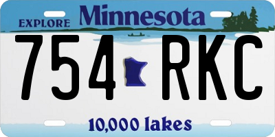 MN license plate 754RKC