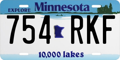 MN license plate 754RKF