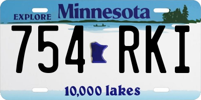 MN license plate 754RKI