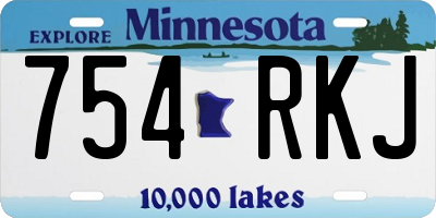 MN license plate 754RKJ