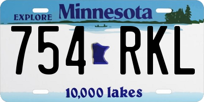 MN license plate 754RKL