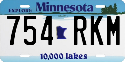 MN license plate 754RKM