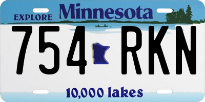MN license plate 754RKN