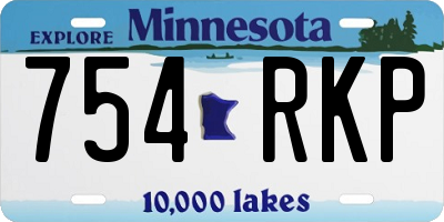 MN license plate 754RKP