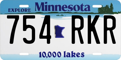 MN license plate 754RKR