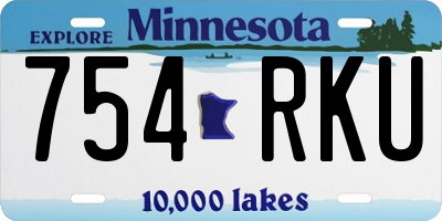 MN license plate 754RKU