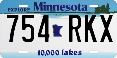 MN license plate 754RKX