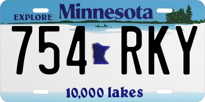 MN license plate 754RKY