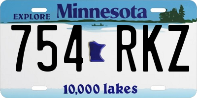 MN license plate 754RKZ