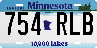MN license plate 754RLB