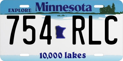 MN license plate 754RLC