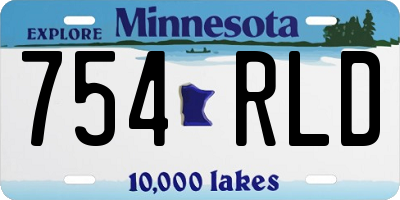 MN license plate 754RLD